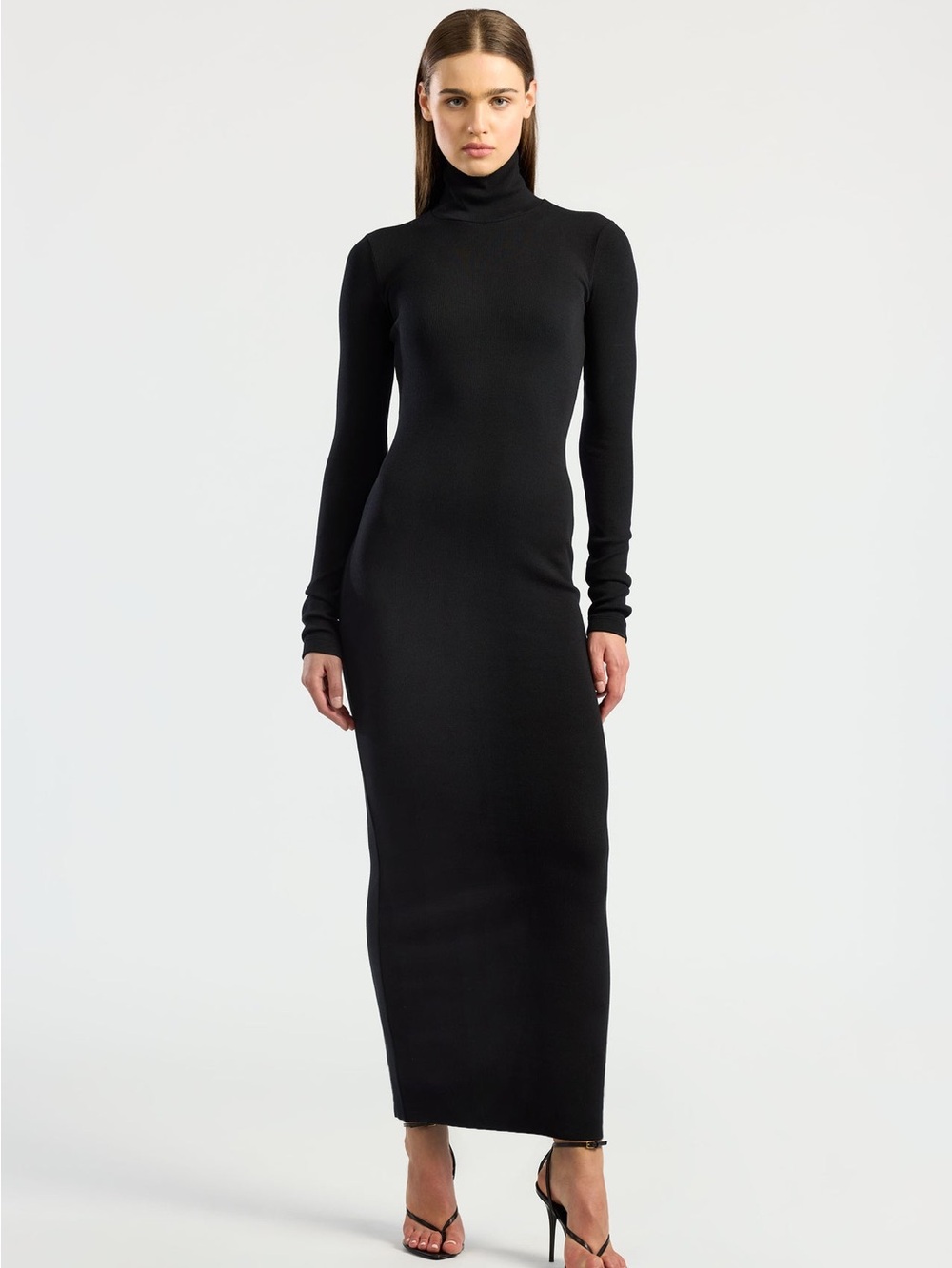 Cotton Citizen Black Verona Turtleneck Long Maxi Dress Size M
